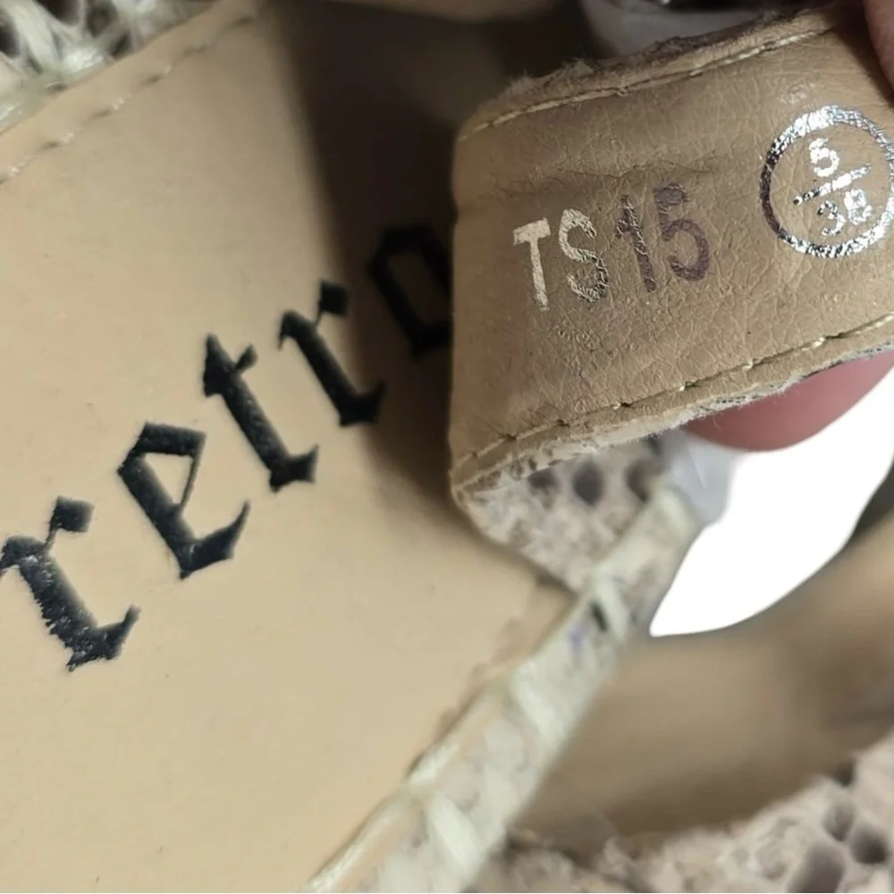 Snake Print Espadrille‎ Platform Sandals Neutral Womens 8.5